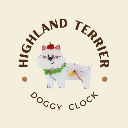 Playful Doggy Wall Clock