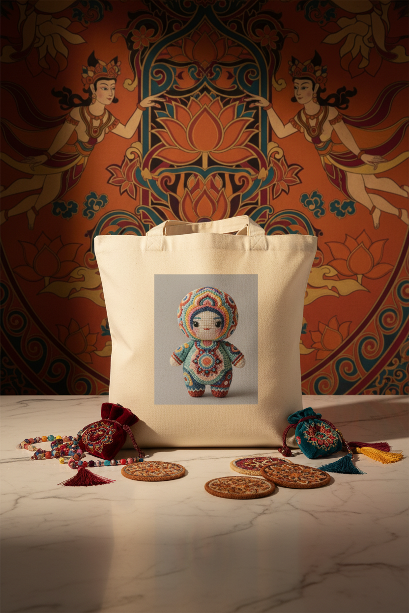 Cotton color tote bag