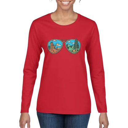 Beyond the Looking Sunglasses Women Long Sleeve Shirt