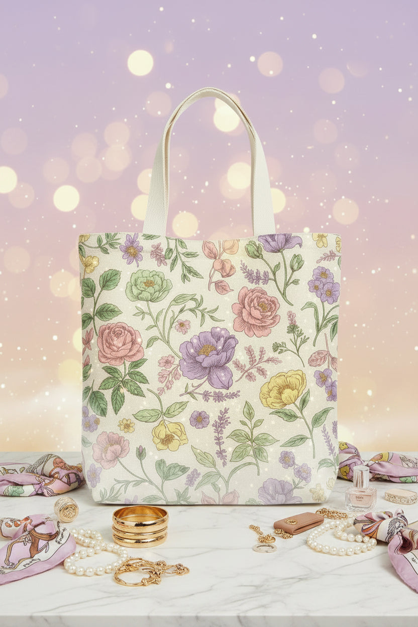 Exquisitely hand-painted tote bag